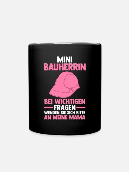 Bauherrin - Tasse einfarbig - Schwarz