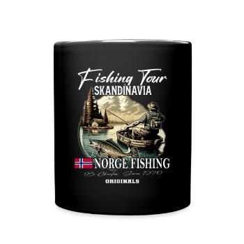 Norvège pêche Drapeau norvégien - Mug uni - noir - Devant