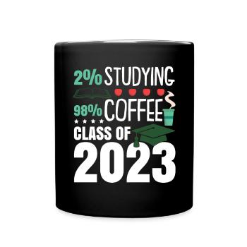Café de la classe 2023 - Mug uni - noir - Devant