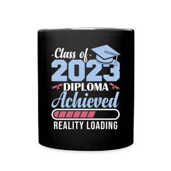 Diplôme de la promotion 2023 obtenu - Mug uni - noir - Devant