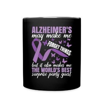 Bewusstsein für Alzheimer | Lila Band | Dement - Tasse einfarbig - Schwarz - Vorne
