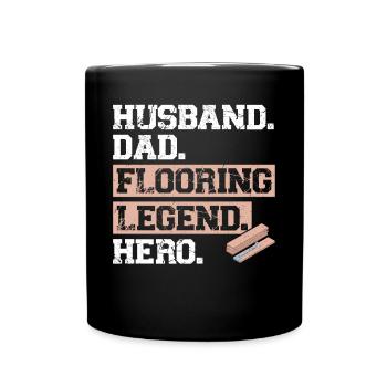 Mari. Papa. Légende du revêtement de sol. Héros. - Mug uni - noir - Devant