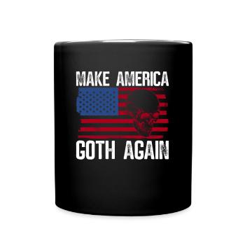 Macht Amerika wieder gothisch - Gothic - Tasse einfarbig - Schwarz - Vorne
