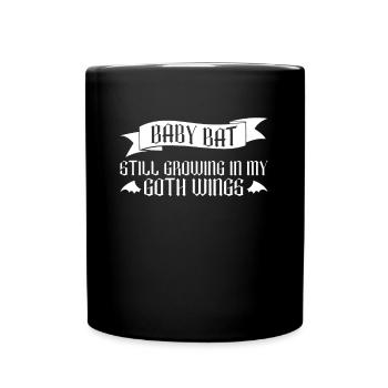 Baby Bat Gothic Goth Grufti Saying - Full Colour Mug - black - Front