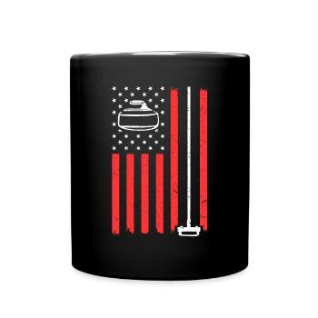 Lustiges Curling-Geschenk für Männer Frauen Curling-Spieler U - Tasse einfarbig - Schwarz - Vorne