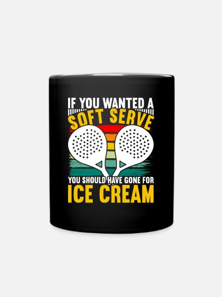Padel Paddle Tenis - Ensfarvet krus - sort