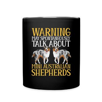 Miniature Australian Shepherd - Full Colour Mug - black - Front