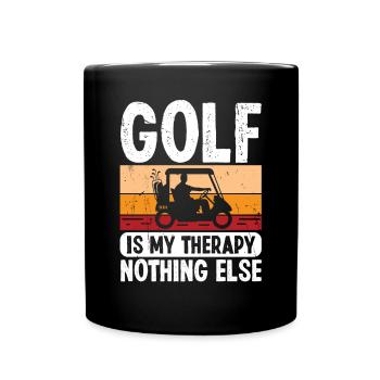 Golf nothing else - Tasse einfarbig - Schwarz - Vorne