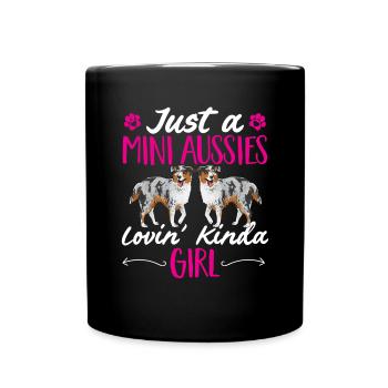 Miniature Australian Shepherd - Full Colour Mug - black - Front