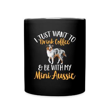Berger australien miniature - Mug uni - noir - Devant