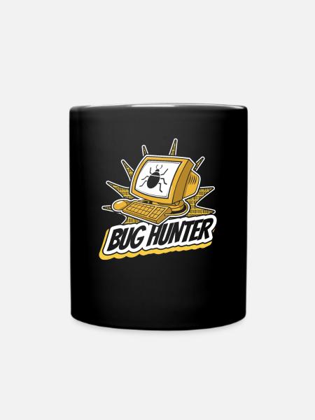 Bug Hunter Softwareingenieur Developer Coder - Tasse einfarbig - Schwarz
