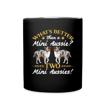 Miniature Australian Shepherd - Tasse einfarbig - Schwarz - Vorne