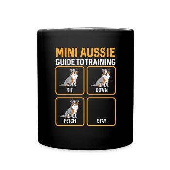 Miniature Australian Shepherd - Tasse einfarbig - Schwarz - Vorne
