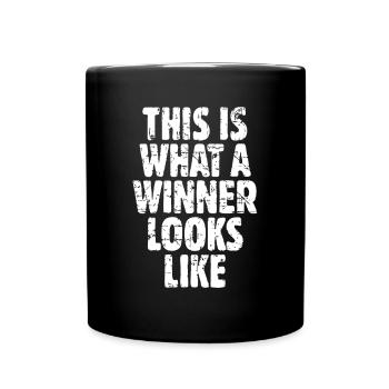 This is what a Winner Looks Like (White/Back) Winn - Full Colour Mug - black - Front