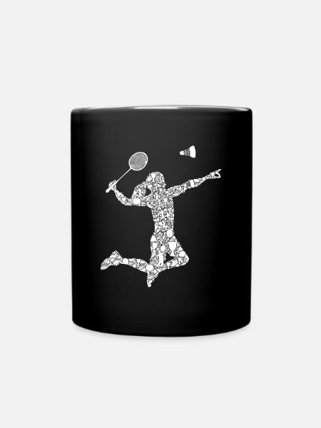 Joueuse de badminton Shuttlecock Femmes Filles - Mug uni - noir