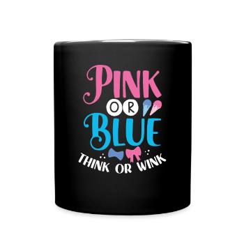 Rosa Oder Blau Denken Oder Zwinkern - Tasse einfarbig - Schwarz - Vorne