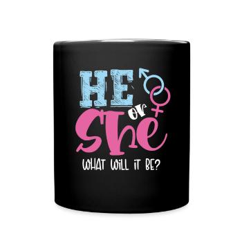 Er Oder Sie, Was Wird Es Sein? - Tasse einfarbig - Schwarz - Vorne