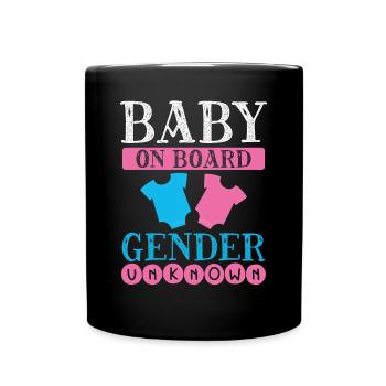 Bébé à bord Sexe inconnu - Mug uni - noir - Devant