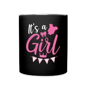 C’est une fille - Mug uni - noir - Devant