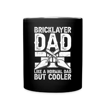 Bricklayer Brick Layer Brickmason Mason - Full Colour Mug - black - Front