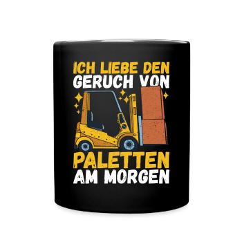 Gabelstaplerfahrer Gabelstapler Staplerfahrer - Tasse einfarbig - Schwarz - Vorne