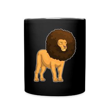 Coiffure Lion Afro - Mug uni - noir - Devant