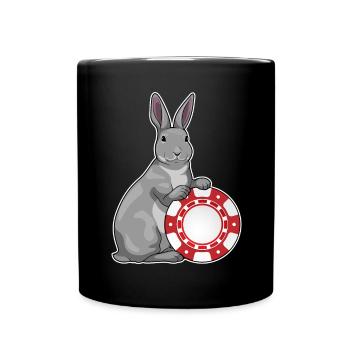 Bunny Poker Jetons de poker - Mug uni - noir - Devant