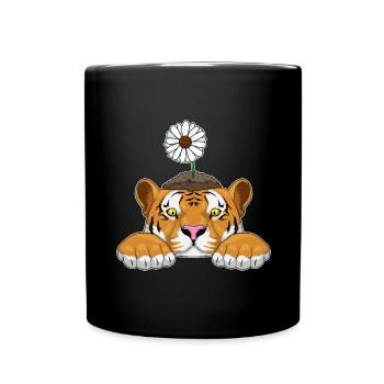 Marguerites tigres - Mug uni - noir - Devant