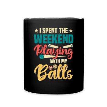 Flipper Retro Pinball Flipperautomat Bumper - Full Colour Mug - black - Front