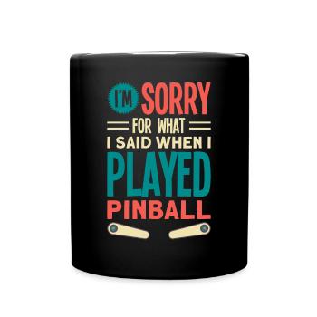 Flipper Retro Pinball Flipperautomat Bumper - Full Colour Mug - black - Front