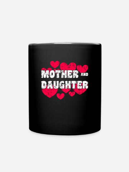 Mutter und Tochter - Tasse einfarbig - Schwarz