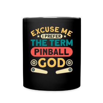 Flipper Retro Pinball Flipperautomat Bumper - Tasse einfarbig - Schwarz - Vorne