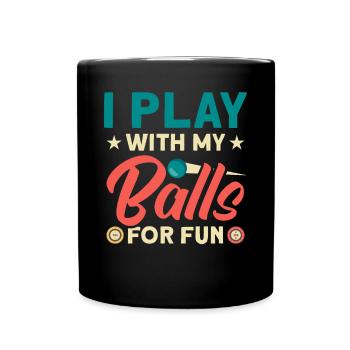 Flipper Retro Pinball Flipperautomat Bumper - Tasse einfarbig - Schwarz - Vorne