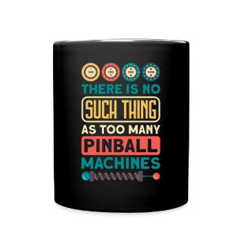 Flipper Retro Pinball Flipperautomat Bumper - Tasse einfarbig - Schwarz - Vorne