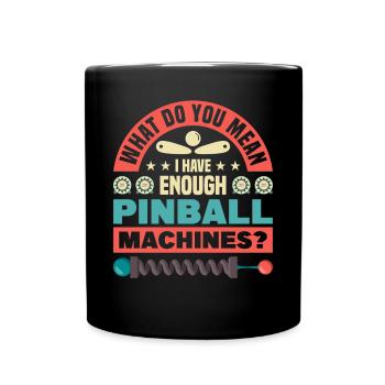 Flipper Retro Pinball Flipperautomat Bumper - Tasse einfarbig - Schwarz - Vorne