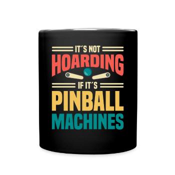 Flipper Retro Pinball Flipperautomat Bumper - Tasse einfarbig - Schwarz - Vorne