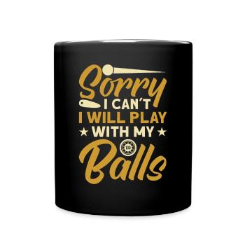 Flipper Retro Pinball Flipperautomat Bumper - Tasse einfarbig - Schwarz - Vorne