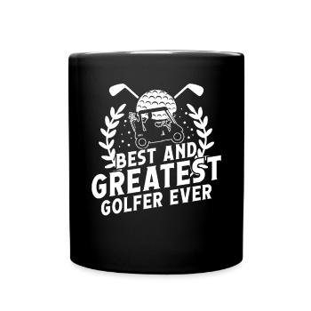 Best and greatest golfer ever - Full Colour Mug - black - Front