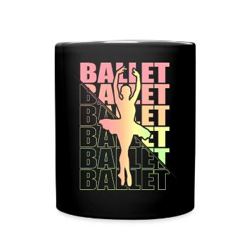 Ballet, Ballerine, Fille, Fille, Danse - Mug uni - noir - Devant