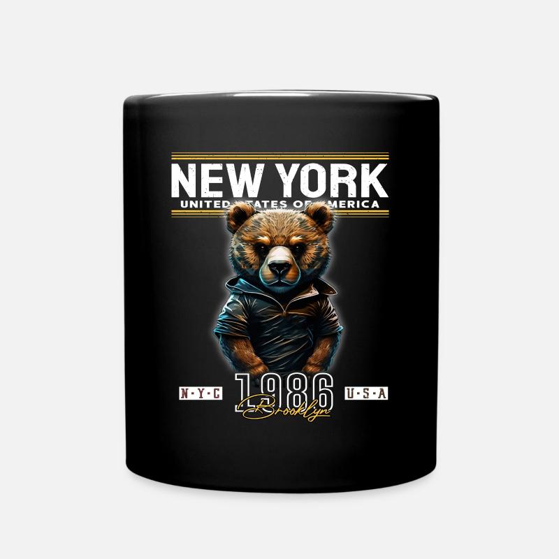 New York - Tasse einfarbig - Schwarz