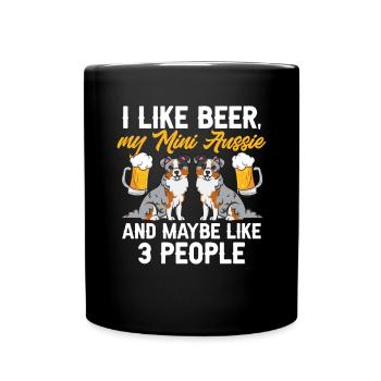 Miniature Australian Shepherd - Full Colour Mug - black - Front