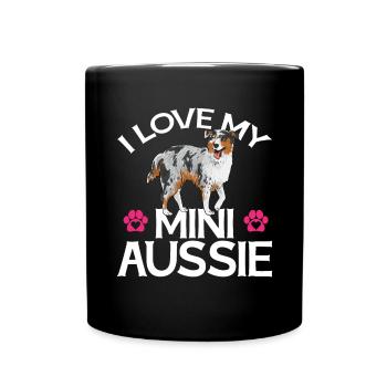 Miniature Australian Shepherd - Full Colour Mug - black - Front