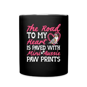 Miniature Australian Shepherd - Full Colour Mug - black - Front