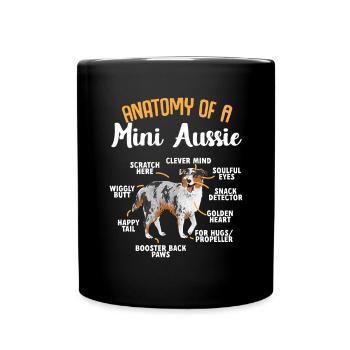 Miniature Australian Shepherd - Full Colour Mug - black - Front