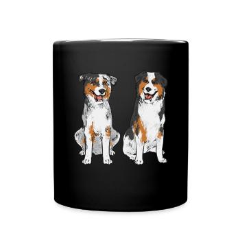 Miniature Australian Shepherd - Full Colour Mug - black - Front