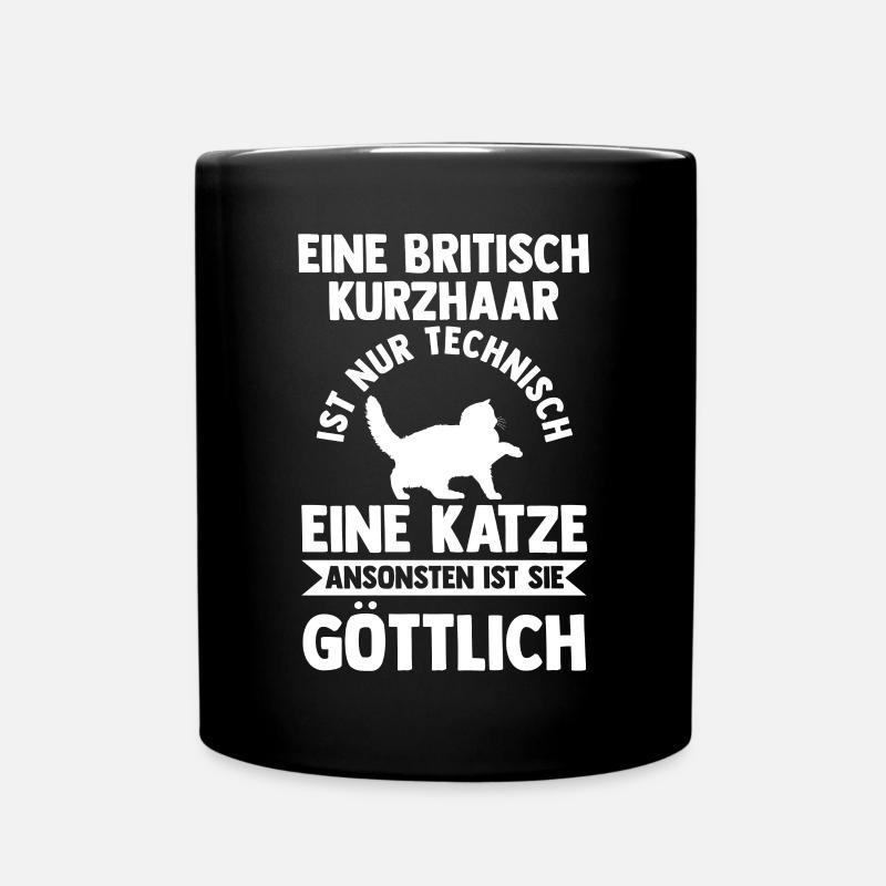 Britisch Kurzhaar Katze - Tasse einfarbig - Schwarz