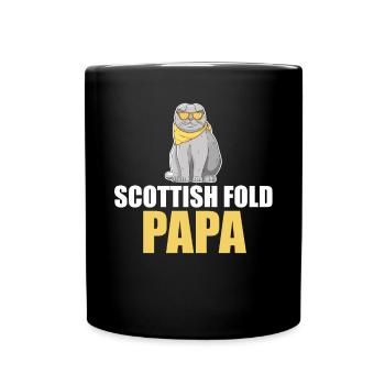 Chat écossais Fold - Mug uni - noir - Devant