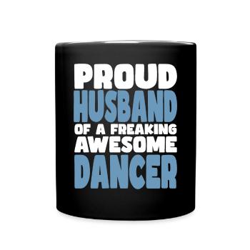 Fière épouse d’un sacré bon danseur - Mug uni - noir - Devant