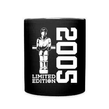 LIMITED EDITION 2005 TISCHFUßBALL 21. GEBURTSTAG - Tasse einfarbig - Schwarz - Vorne