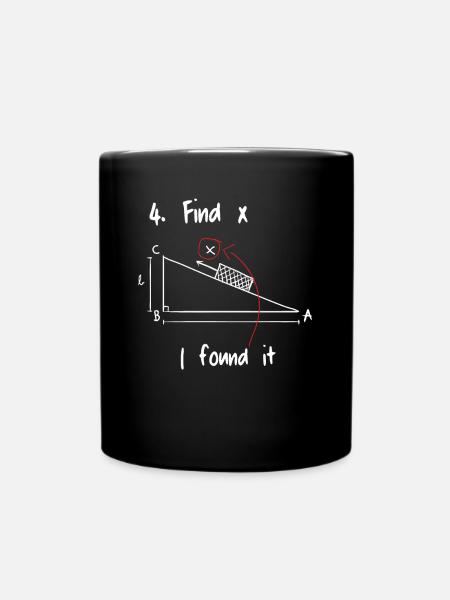 Find X Mathematics Math - Tasse einfarbig - Schwarz